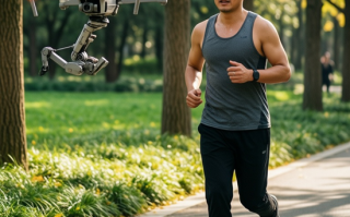 跑步时遭遇无人机救援