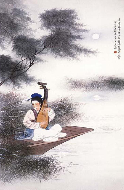 歌女在弹琵琶