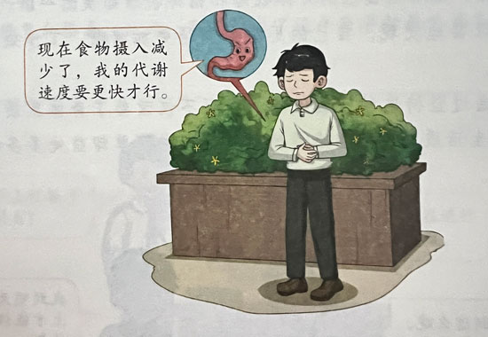 减少食物的摄入